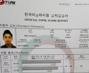 TOPIK resultat - blog coree du sud - the korean dream