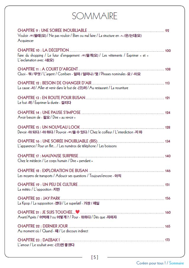 Sommaire - coreen pour tous - the korean dream 2 Apprendre le coréen facilement avec "Coréen pour tous !"