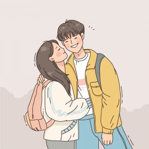 dessin- couple coréen -