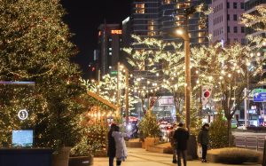 lumières noël séoul ville décoration